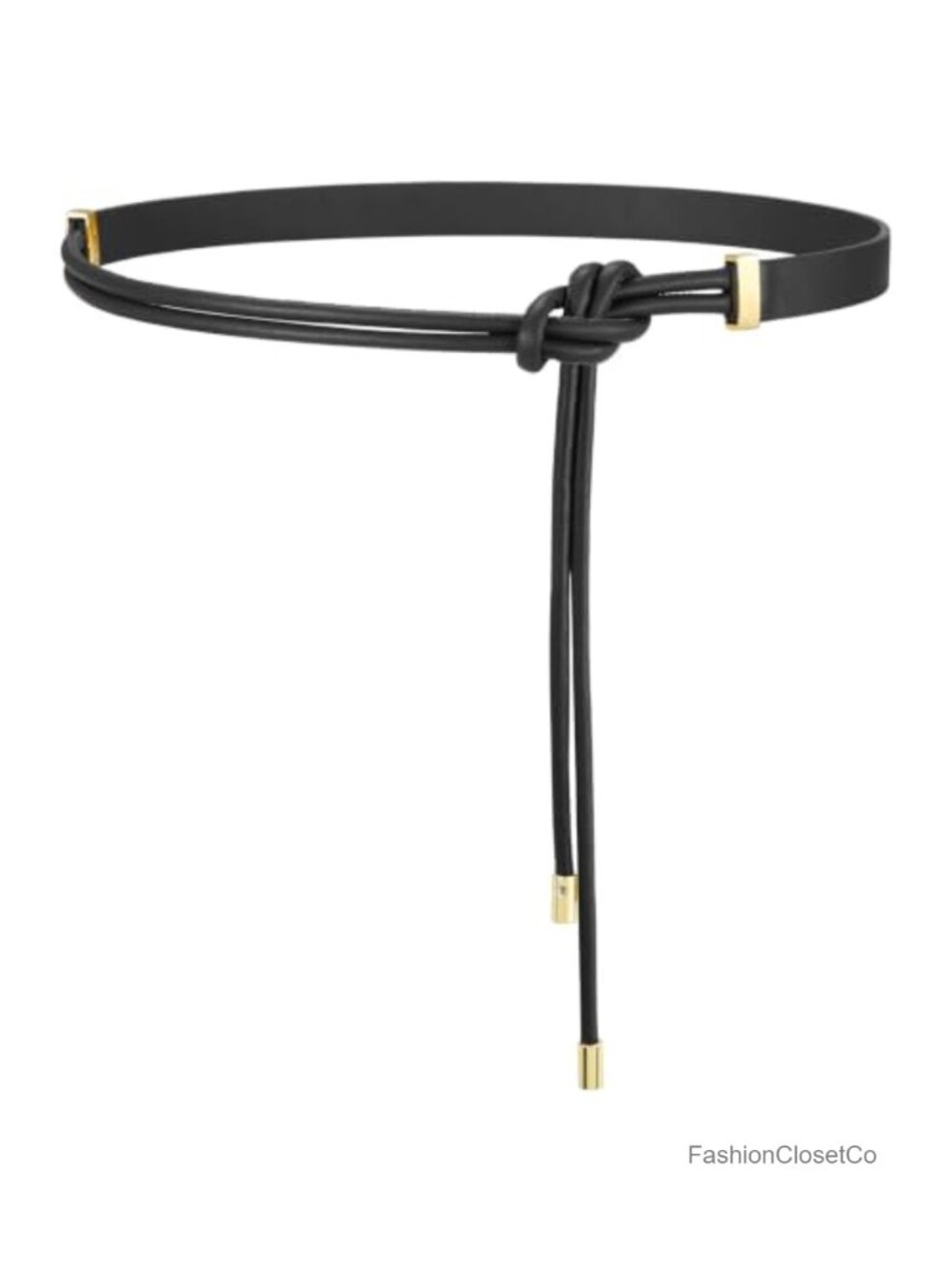 Women Faux Leather Knotted Thin Waist Rope Belt for Dresses Jeans Pants